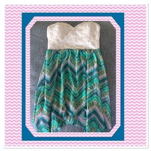 Strapless Hanky style dress sz. 13